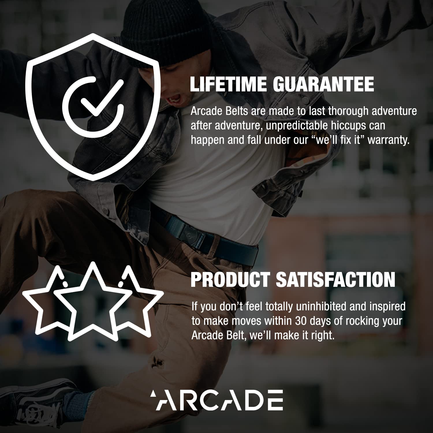 Arcade The Original Slim Unisex Adventure Belt, Narrow Width Elastic Stretch Webbing, Micro Adjust Buckle - Image 5